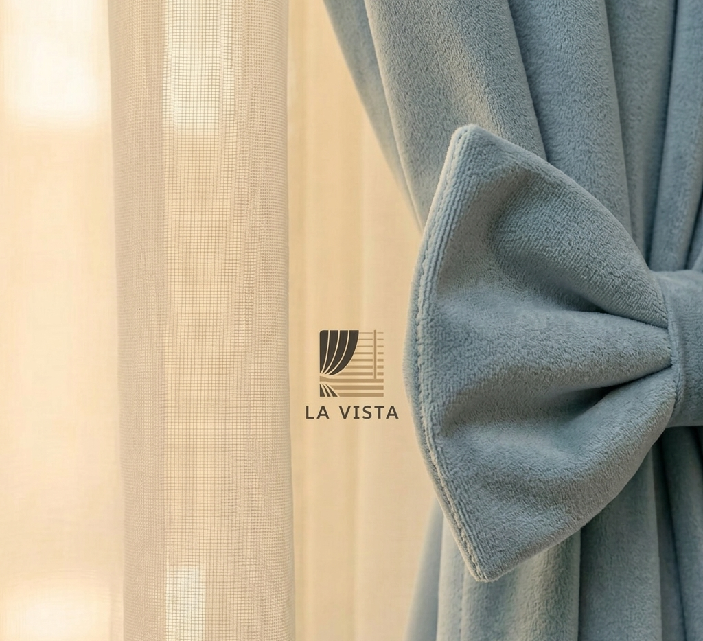 Velvet and Chiffon Ring Curtain - 3 Pieces | 2 Meter